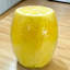 Tabouret jaune citron et fruits, tabouret surdimensionné en résine de 14 po, table d'appoint, décorations d'intérieur pour jardin, mobilier de jardin innovant et polyvalent