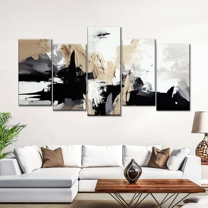 «Textured Abstract I», reproduction sur toile, H 24 po x l 49 po x P 1,25 po