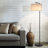 Montage Modern 60 in. Unique Standing Mid Century Modern Floor Lamp with Fabric Drum Shade - LED Bul-266565201-183064420