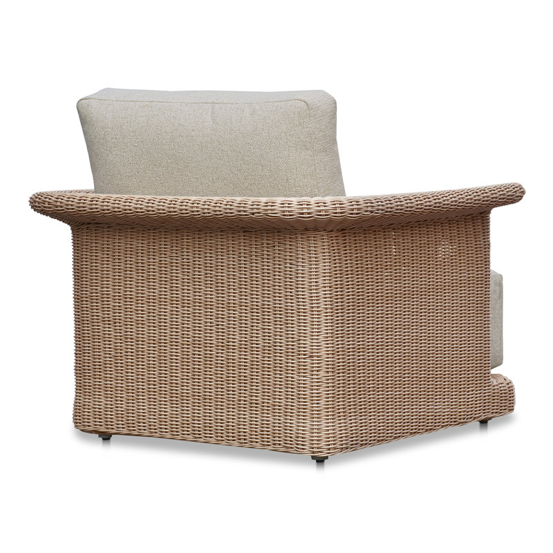 Meredith Outdoor Lounge Chair, Beige, Natural
