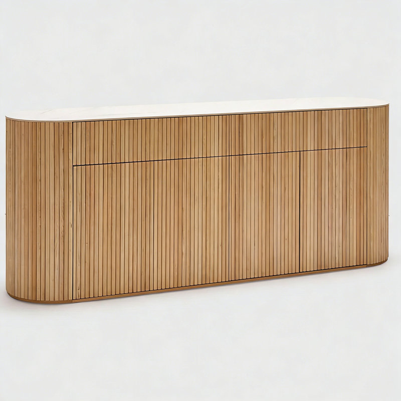 Armoire de salle à manger en bois massif de style français