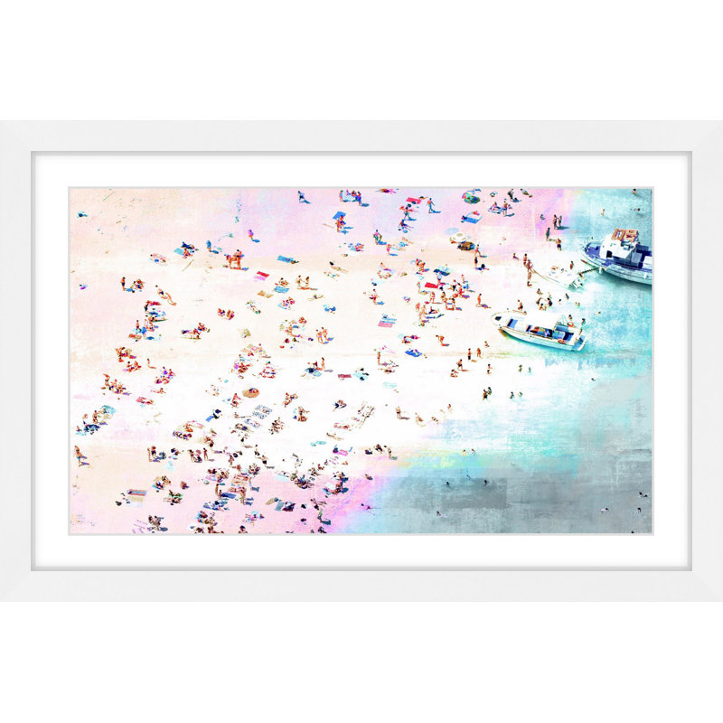 «Fun And Sun» par Parvez Taj - reproduction d'art sur papier encadrée, H 24 po x l 36 po x P 1,5 po