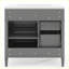 Meuble-lavabo autoportant moderne avec lavabo supérieur et 2 tiroirs-2131471357