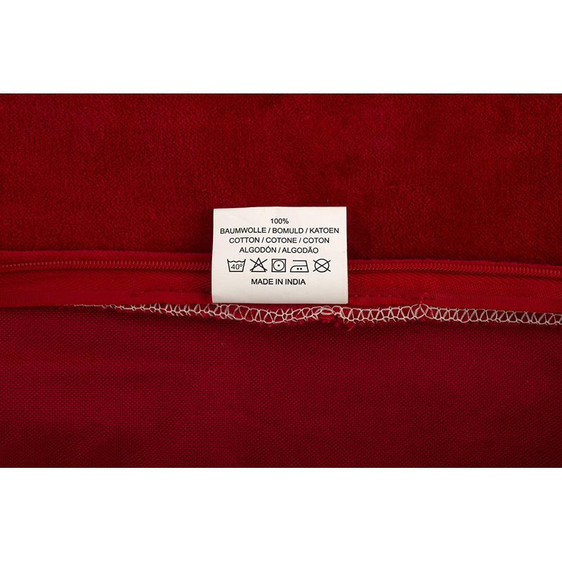 Cotton Pillow Cover, Red, 18" x 18"