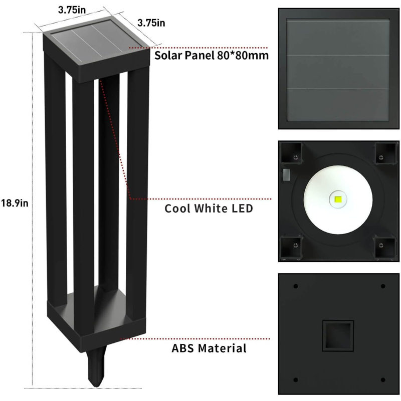 Lampe sur pied d'extérieur 18,9 po