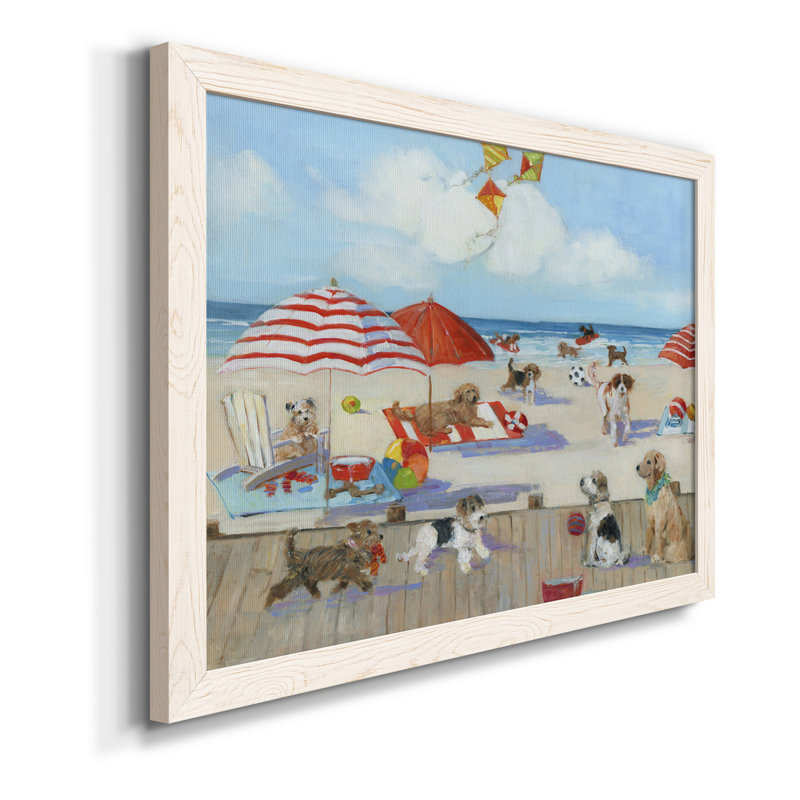 «Beach Bark Park II», reproduction d'art sur toile encadrée, Blanc, H 31 po x l 44 po x P 1 po
