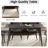 62.99" Modern Artificial Stone Black Straight Edge Black Metal Leg Dining Table-Can Accommodate 6 People(Dining Table Only)-1846199835-1846199833