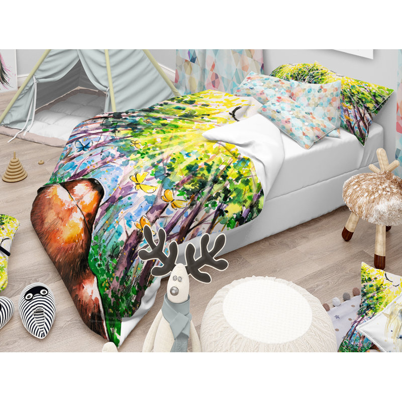 Ensemble de housse de couette dog, Housse simple + 1 taie décorative