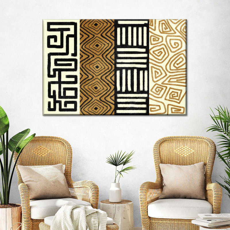 " Abstract African Patterns " by AfroArtistry Studio, 26" H x 39" W x 1.25" D