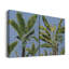 Feuilles de bananier sur toile tendue bleue I-Premium - prête à être accrochée-108968801