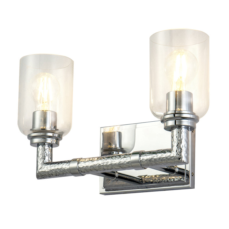 Meuble-lavabo 2 lumières Yuliya Rampart en chrome poli