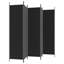 Paravent 5 panneaux vidaXL noir 98,4 po x 78,7 po-88446022-88446024-94826624