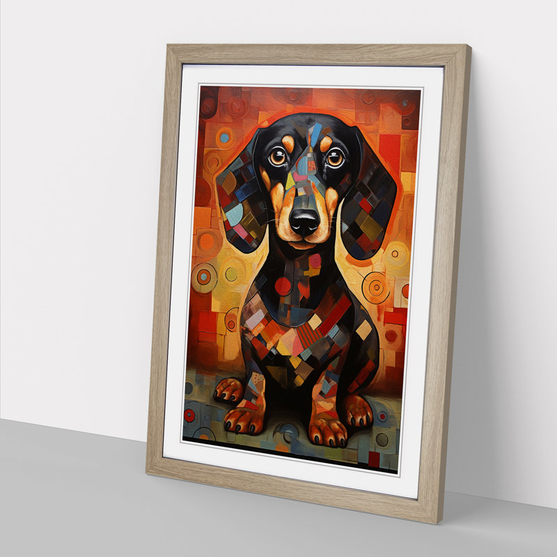 Single Picture Frame Print on Wood, Oak Framed, 46cm H x 34cm W