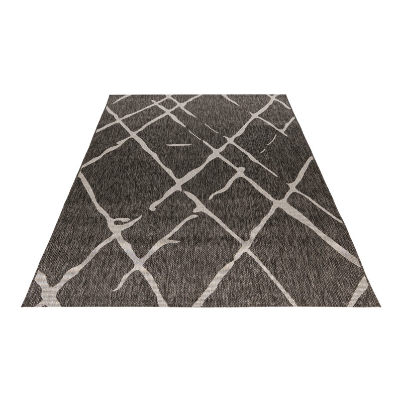 Tallinn Geometric Area Rug, Rectangle 240 x 340cm, Grey/Brown/Blue