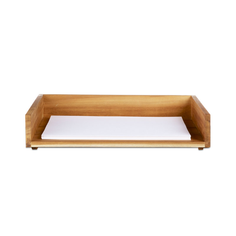Loredana Solid Wood Stackable Paper Organizer