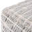 Noreen 18"W Upholstered Handwoven Cotton Boho Square Pouf in Light Blue and White-2138439648