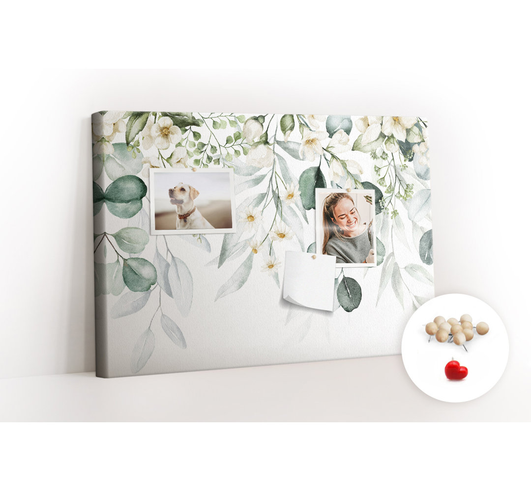 Wall Mounted bulletin board print decorative wall pin board for wall decorative corkboard Flowers plants