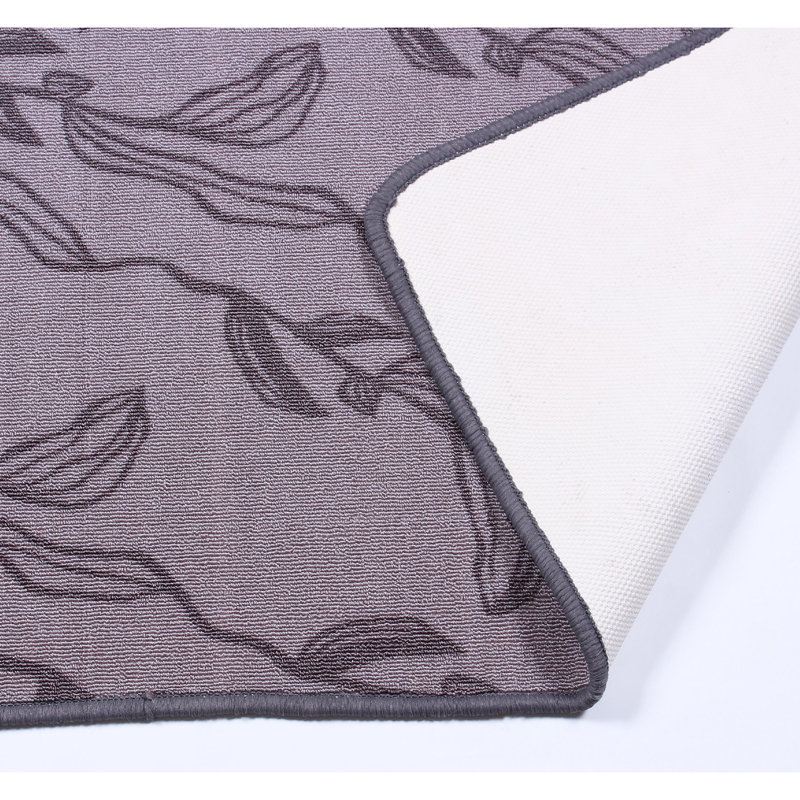 Tapis rayé gris foncé, Rectangle 2 pi x 5 pi