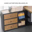 Bureau de direction en L en bois massif avec armoire gauche Burlywood-1100810873-1100810876