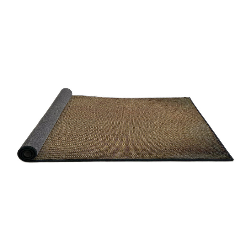 Tapis brun/noir tissé à la machine, Carré 6 pi