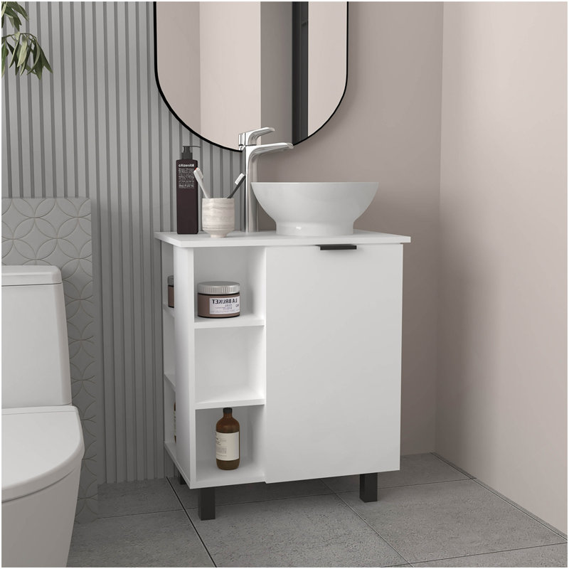 Meuble-lavabo autoportant Allegra, Blanc