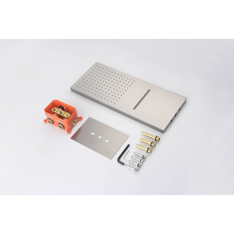 All-In-One Kit with Rough in-Valve, Brushed Nickel
