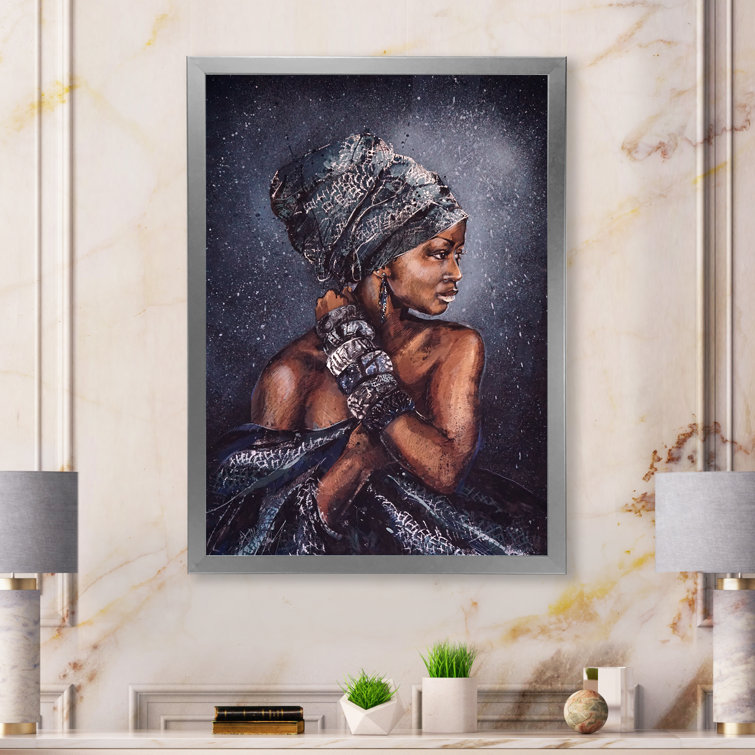House of Hampton® Smiling African American Woman On Canvas Painting  Wayfair