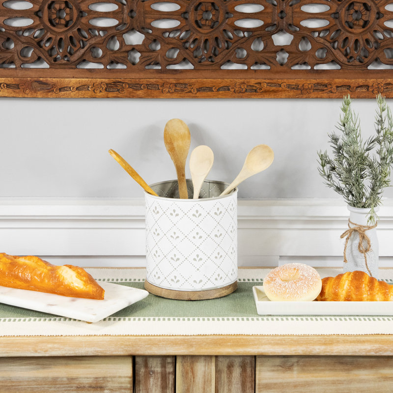 Iron Round Flatware Caddy