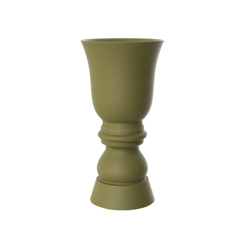 Suave Resin Pot Planter, Ice, 59" H x 29.5" W x 29.5" D