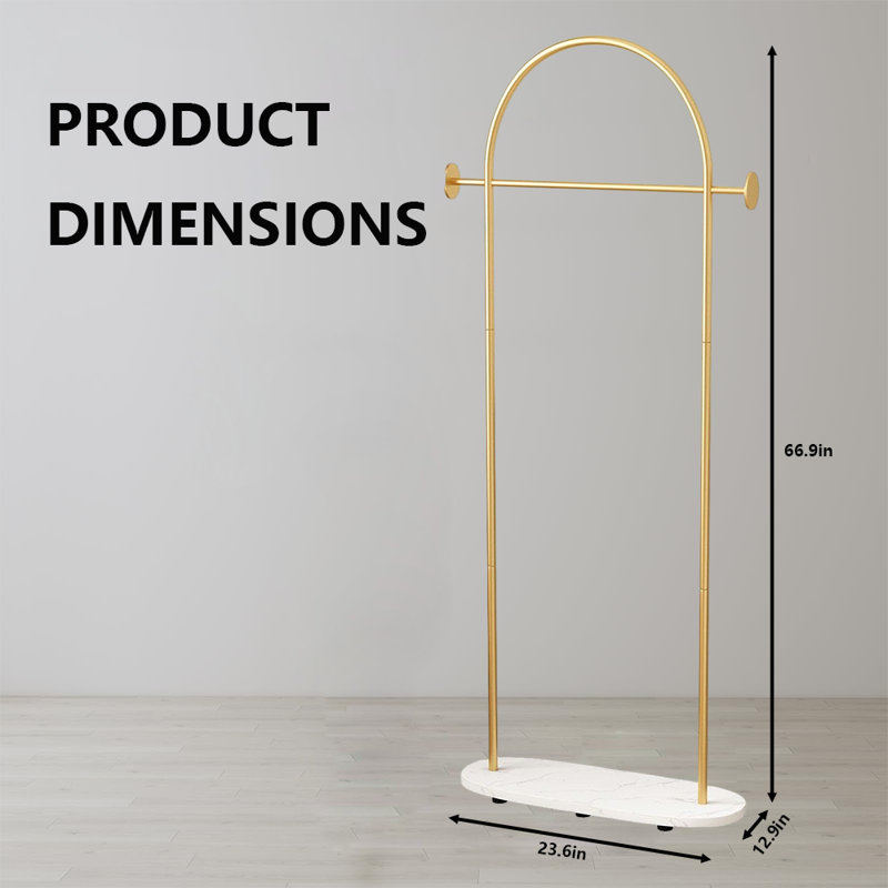 Coat Rack Freestanding With Marble Base