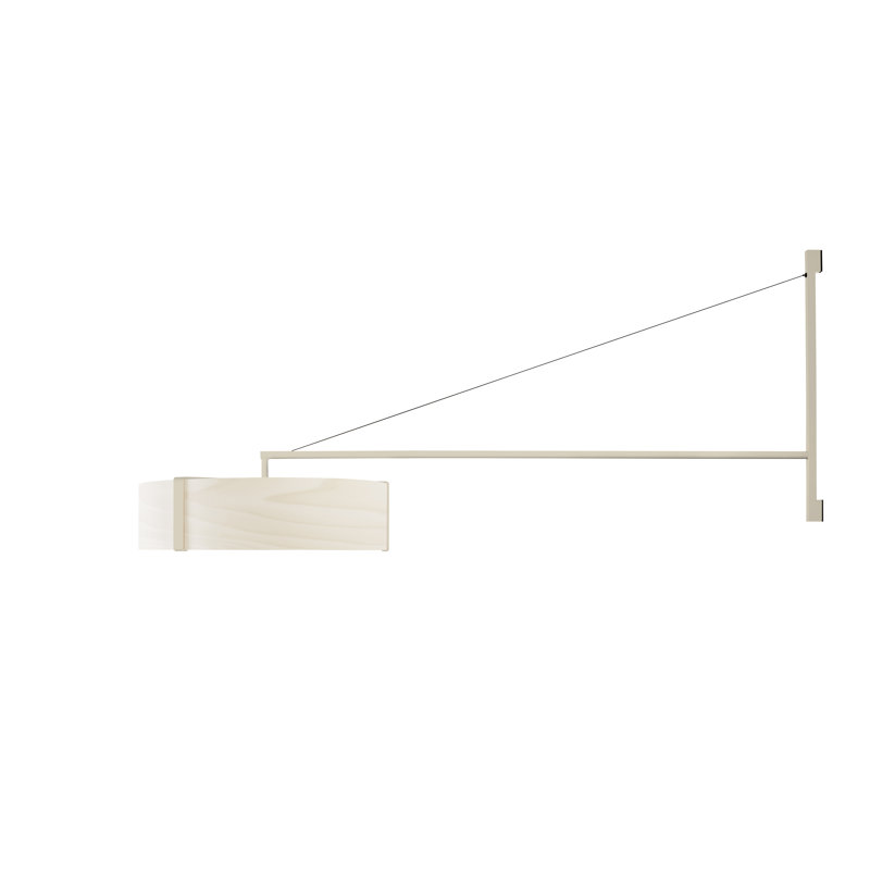 Thesis 1 - Light LED Swing Arm, Matte Ivory, Ivory White, 3000K
