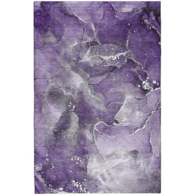 Premium Machine Washable Dream Shag ADS518 Watercolors Rug