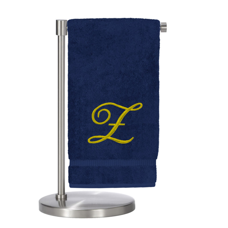 Super Plush Bath Towel, Navy/Gold, Z