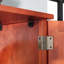 Armoire de rangement à 8 portes avec 4 tablettes en cerisier pour une efficacité énergétique