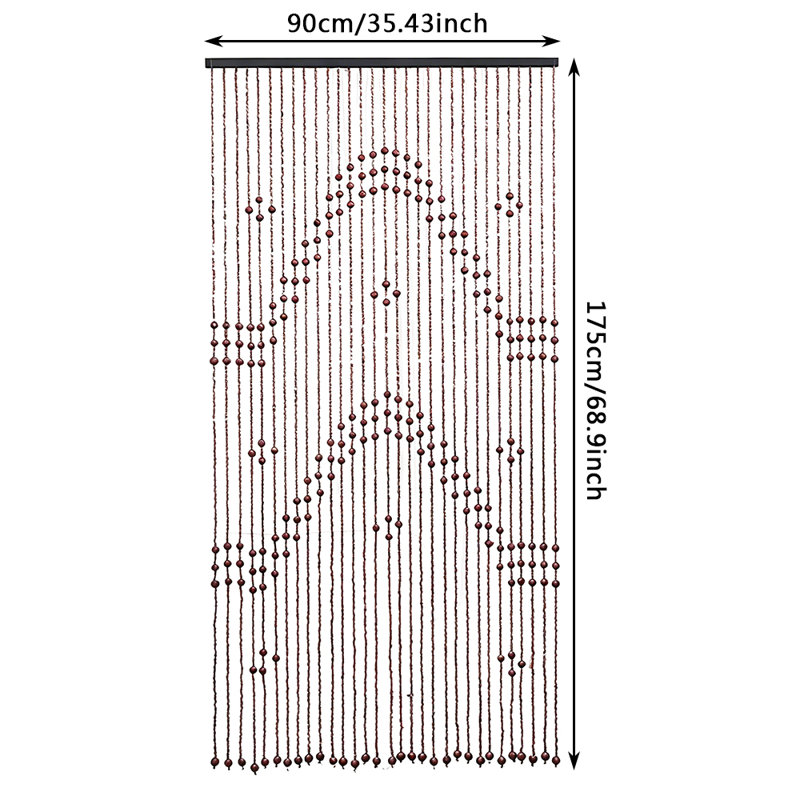 Faux Wood Semi Sheer Door Curtain