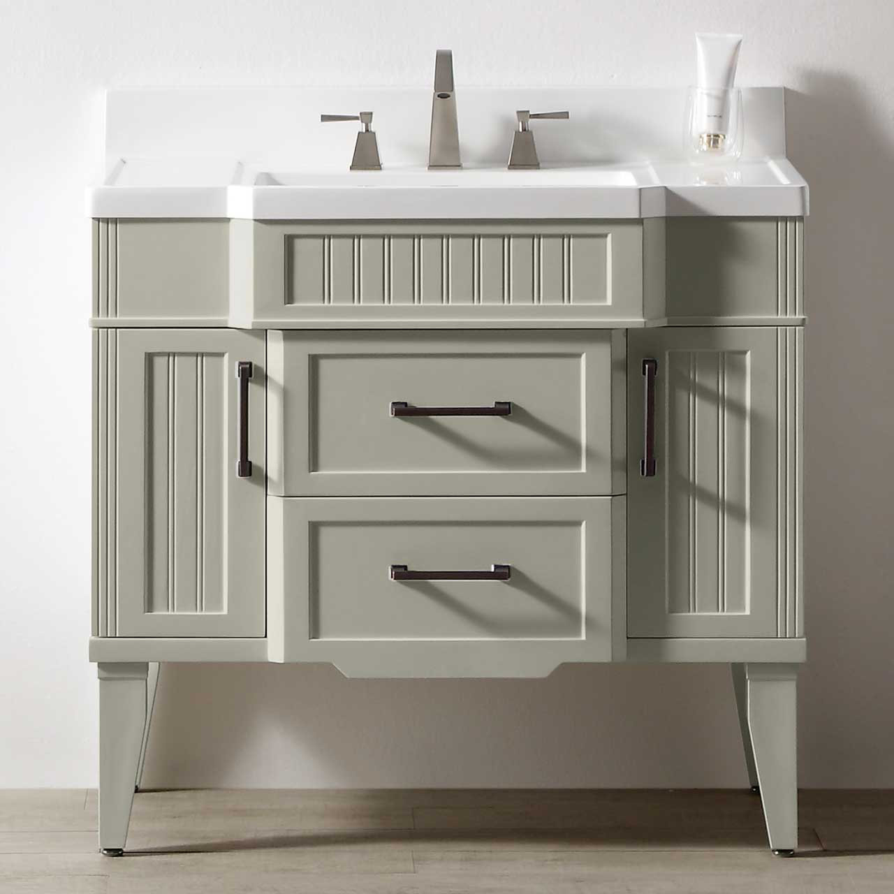 Charlton Home® Jaziel 36'' Single Bathroom Vanity with Solid Surface