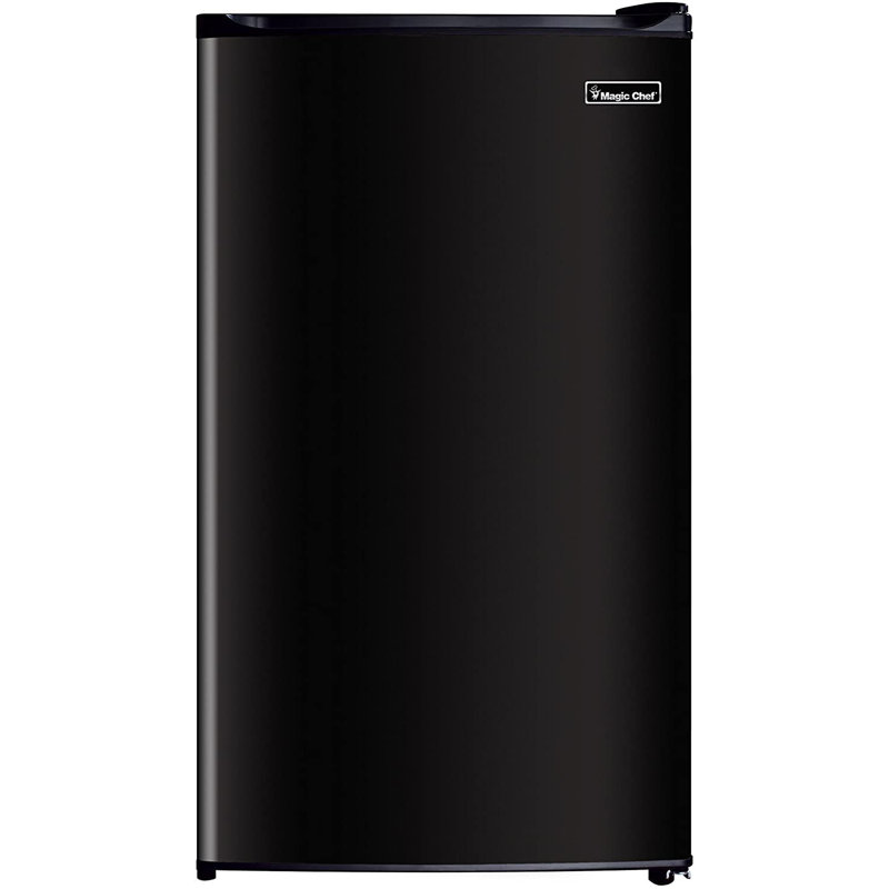 Magic Chef MCBR350S2 3.5 Cubic Foot Compact Mini Fridge with Freezer, Black
