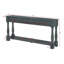 Console de 63 po de long avec tiroirs et tablette pour hall d'entrée, couloir, salon, table en bois d'acacia, bleu marine-933888741