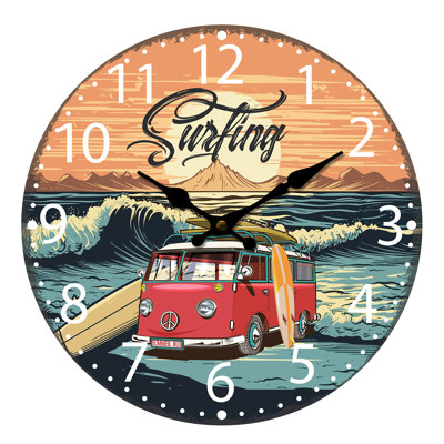 Coonrod Medium Density Fiberboard (MDF) Wall Clock