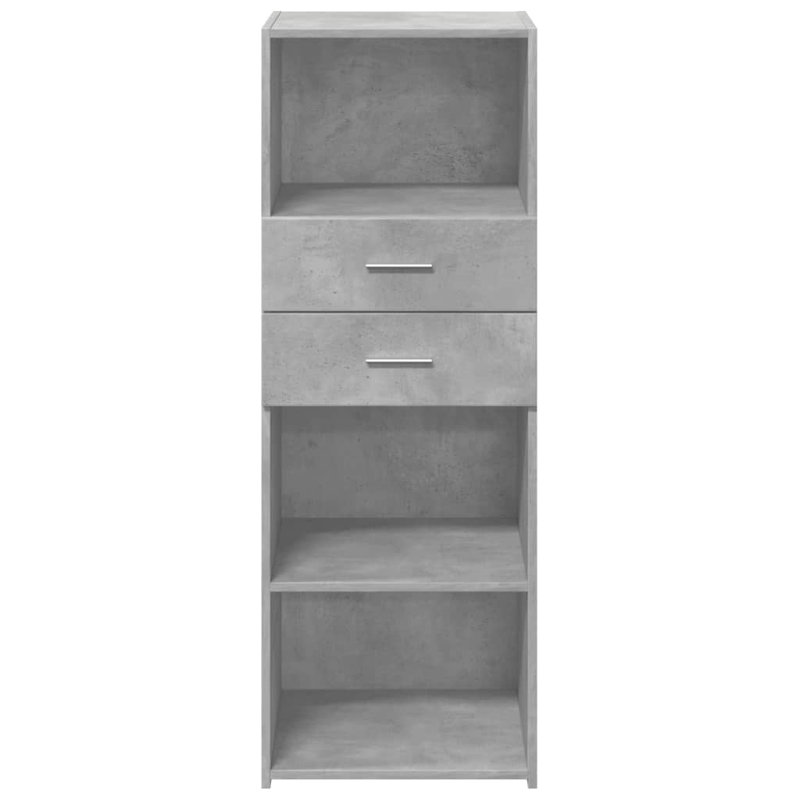 Shanesia 124cm H x 45cm W Standard Bookcase, Concrete Grey