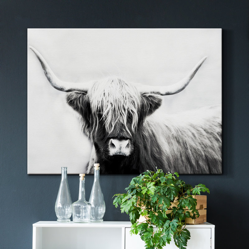 " Highland Longhorn " Painting Print, 18" H x 27" W x 1" D