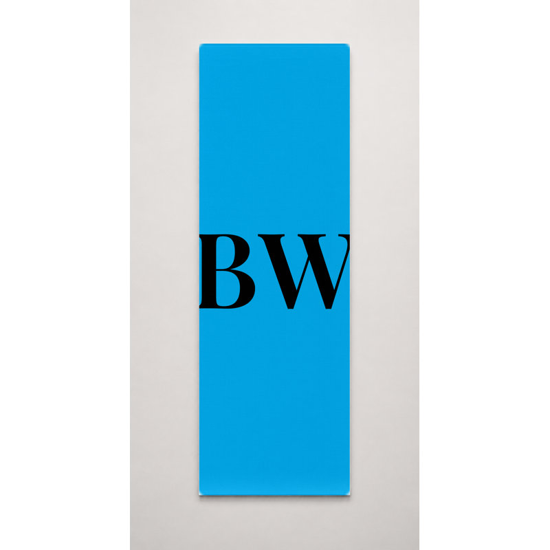 «Botswana World Flag Luxury Diamond Monogram» - blanc bleu noir - art mural sur toile, H 30 po x l 10 po