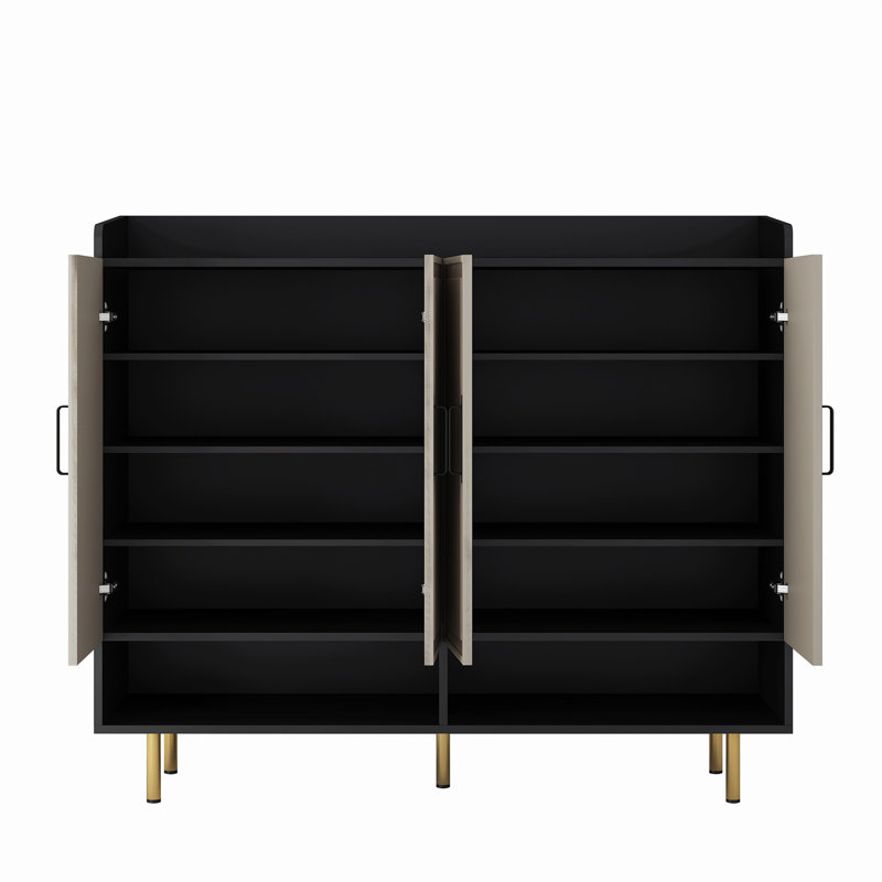 Versatile Modern Shoe Cabinet with Adjustable Shelves and Stylish Design
