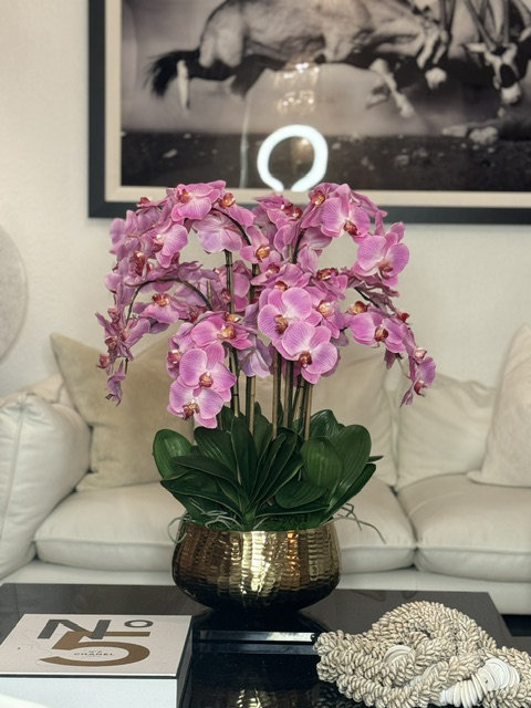 Roberi Orchid Arrangement in Planter, 28" H x 18" W x 18" D