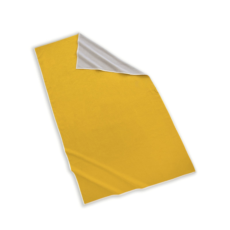 Midweight Beach Towel, Yellow/Gray