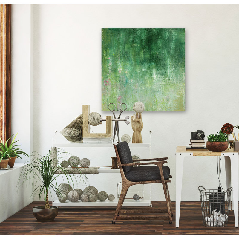 « cealdon jardin », peinture, H 10 po x l 10 po x P 1,5 po, Toile tendue