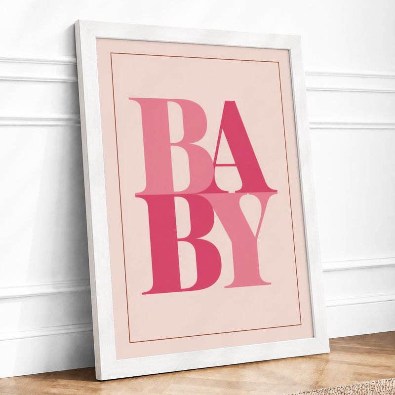 Baby Bold Typography - Print, A3 - 42.0 x 29.7 cm, White