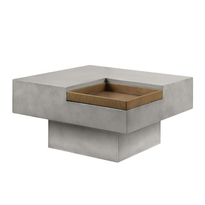 Kailano Weathered Gray Finish Coffee Table