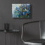  «Blue Irises» par Silvia Vassileva, art mural en verre acrylique, 16 po x 12 po