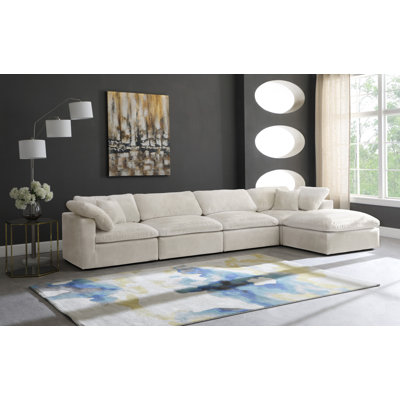 Millersburg Velvet L-Shaped Sectional Reversible